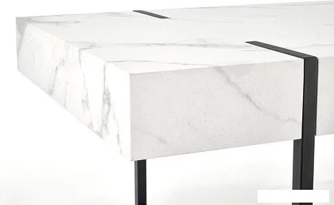 Журнальный столик Halmar Blanca 110x60x43 (белый мрамор/черный)