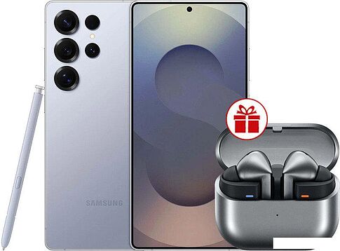 Смартфон Samsung Galaxy S25 Ultra SM-S938B 12GB/512GB (синий титан) и наушники Samsung Galaxy Buds 3 Pro по акции
