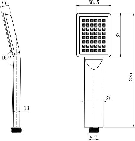 Душевая лейка Lauter Serene 21S00103