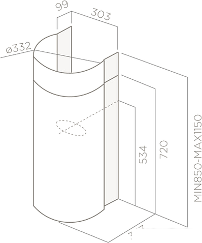 Кухонная вытяжка Elica Stone IX/A/33 (61412862A)