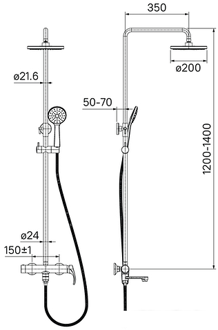 Душевая система IDDIS Joker JOKSB1Fi06