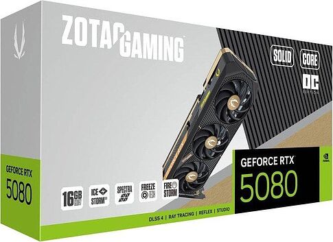 Видеокарта ZOTAC Gaming GeForce RTX 5080 Solid Core OC ZT-B50800J2-10P