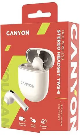 Наушники Canyon TWS-6 (бежевый)