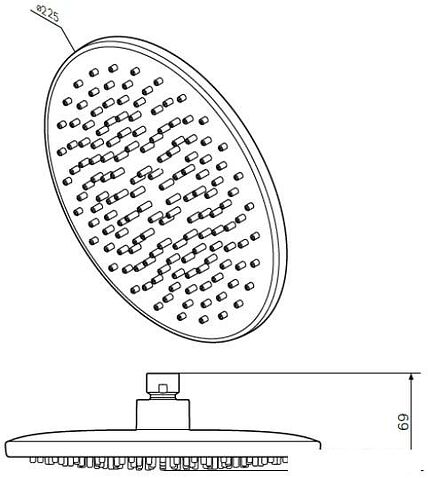 Верхний душ AM.PM Gem F0590000