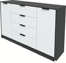 Тумба Интерлиния Концепт КТ-Т160 (белый платинум/антрацит)