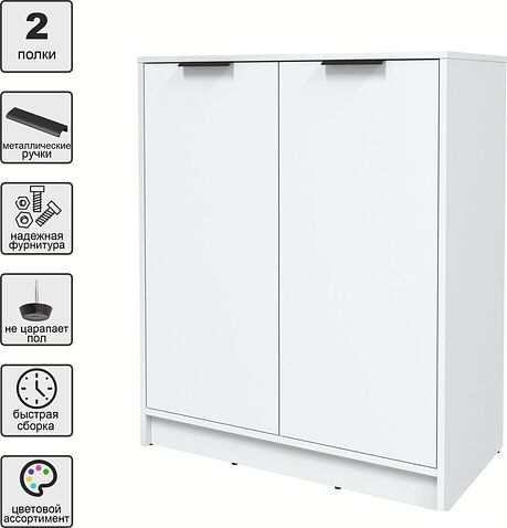 Тумба Интерлиния Концепт КТ-Т84 (белый платинум/белый платинум)