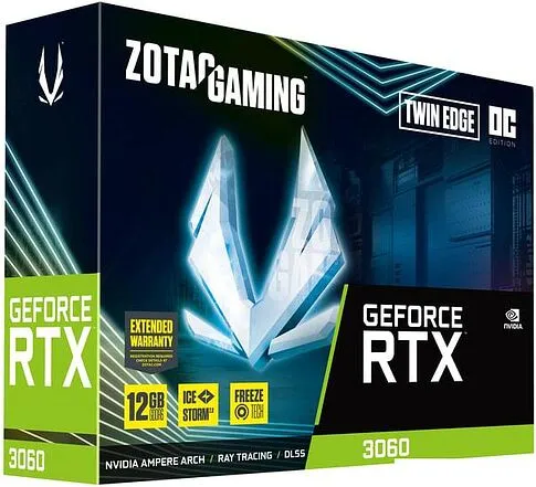 Видеокарта ZOTAC GeForce RTX 3060 Twin Edge OC 12GB GDDR6 ZT-A30600H-10M