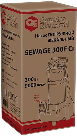 Фекальный насос Quattro Elementi Sewage 300F Ci