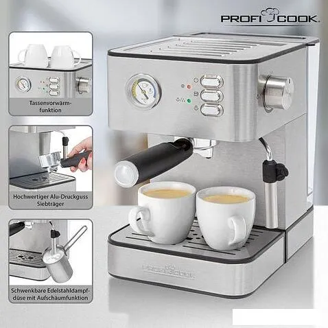 Рожковая помповая кофеварка ProfiCook PC-ES 1209