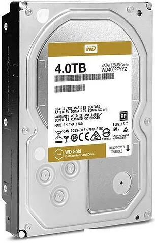 Жесткий диск WD Gold 4TB WD4002FYYZ
