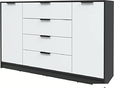 Тумба Интерлиния Концепт КТ-Т160 (белый платинум/антрацит)