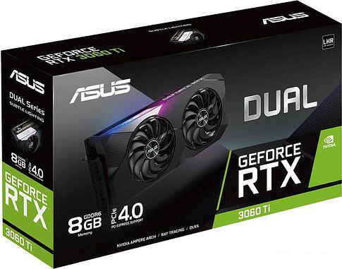 Видеокарта ASUS Dual GeForce RTX 3060 Ti V2 8GB GDDR6 LHR DUAL-RTX3060TI-8G-V2