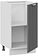 Шкаф напольный Трия Кимберли 1Н45 (белый/титан)