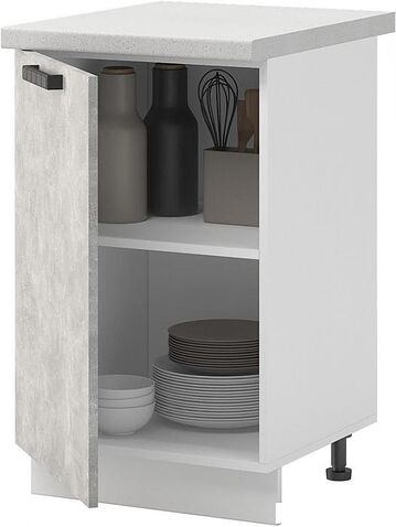 Шкаф напольный Mio Tesoro Пасадена ШН 500 (белый/ателье светлое)