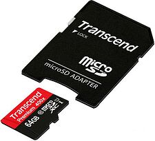 Карта памяти Transcend microSDXC UHS-I 400x Premium (Class 10) 64GB (TS64GUSDU1) Карта памяти Transcend microSDXC UHS-I 400x Premium (Class 10) 64GB (TS64GUSDU1)