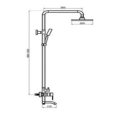 Душевая система  РМС SUS124-009DK-1