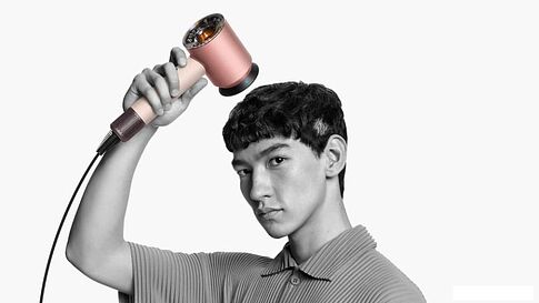 Фен Dyson HD16 Supersonic Nural Straight+Wavy (евровилка, керамический абрикосовый/топаз)