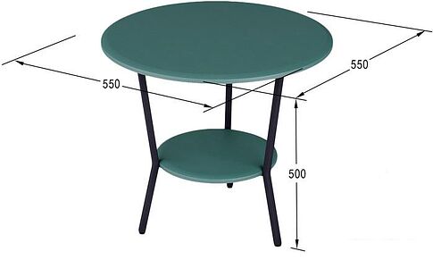 Журнальный столик Калифорния мебель Шот (базилик)