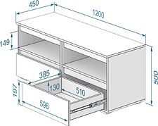 Тумба Кортекс-мебель Бари ТВ 120 2ш-2 (дуб сонома/дуб сонома/дуб сонома)