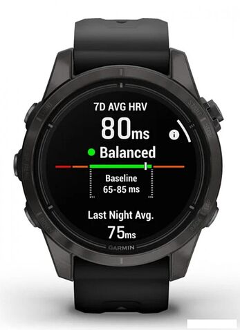 Умные часы Garmin Epix Pro Gen 2 Sapphire 42 мм (карбоново-серый титан/черный)