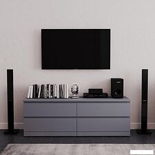 Комод Mio Tesoro Варма 4D (серый)