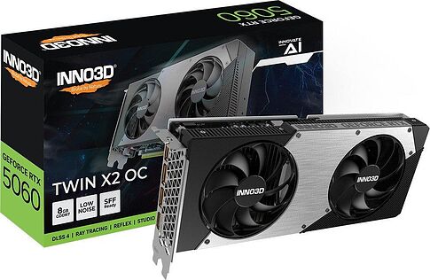 Видеокарта Inno3D GeForce RTX 5060 Twin X2 OC N50602-08D7X-195070N