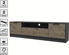 Тумба Интерлиния ТВ Концепт КТ-ТВ4-50 (дуб веллингтон/антрацит)