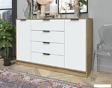 Тумба Интерлиния Концепт КТ-Т160 (белый платинум/дуб золотой)