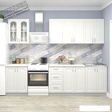 Кухня Кортекс-мебель Корнелия Ретро 2.2м (дуб сонома/королевский опал) Кухня Кортекс-мебель Корнелия Ретро 2.2м (дуб сонома/королевский опал)