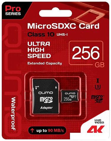 Карта памяти QUMO microSDXC QM256GMICSDXC10U3 256GB