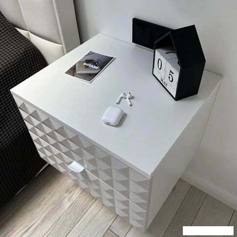 Тумба Shtabe Simple 7002 эко (травертин/белый)