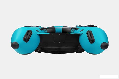 Моторно-гребная лодка Gladiator E350PRO (черный/бирюзовый)