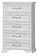 Комод Bravo Мебель Грация 5ящ (белый-белый)