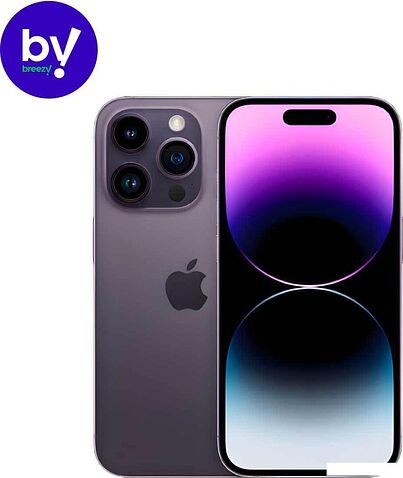 Смартфон Apple iPhone 14 Pro 256GB Восстановленный by Breezy, грейд B (темно-фиолетовый)