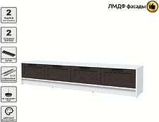 Тумба Интерлиния ТВ Концепт Тренд КТ-ТВ4-35 (белый платинум/дуб английский)