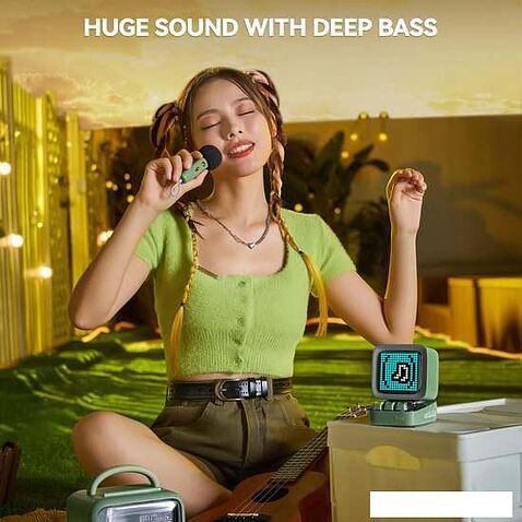 Беспроводная колонка Divoom Ditoo-Mic (зеленый)