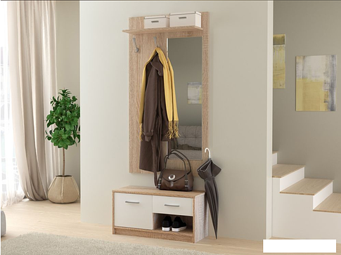 Тумба Империал Стелс 1д1ящ (дуб сонома-белый)