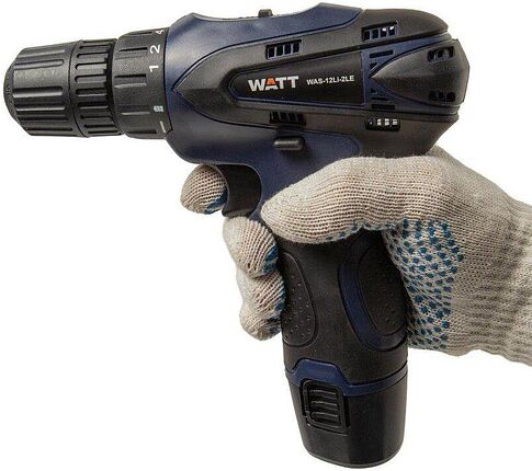 Шуруповерт WATT WAS-12Li-2 LE 1.012.020.00 (с 2-мя АКБ, кейс)
