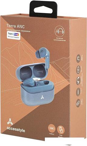 Наушники AccesStyle Terra ANC (синий)