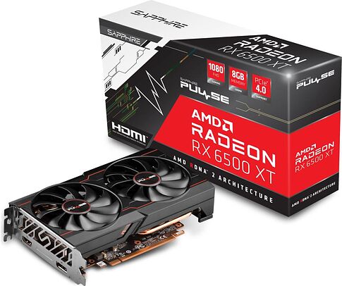Видеокарта Sapphire Pulse Radeon RX 6500 XT 8GB 11314-08-20G