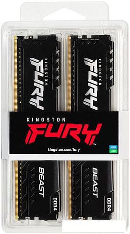 Оперативная память Kingston FURY Beast 2x4GB DDR4 PC4-25600 KF432C16BBK2/8