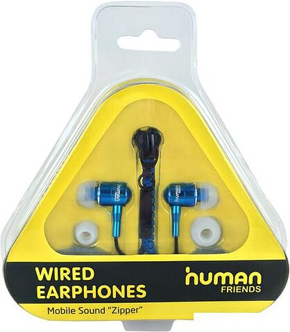 Наушники CBR Human Friends Zipper Blue