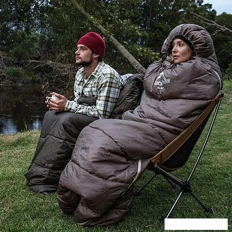 Спальный мешок Naturehike U350 NH20MSD07 (правая молния, коричневый)