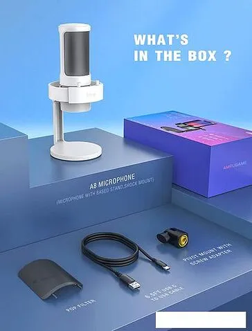 Проводной микрофон FIFINE A8 (белый)