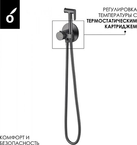 Гигиенический душ Oliveeka OL-829909-BGM (матовый оружейный металл)