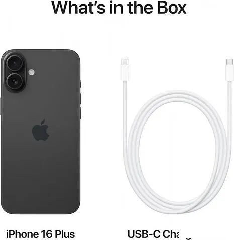 Смартфон Apple iPhone 16 Plus 128GB (черный)