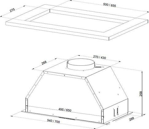 Кухонная вытяжка KUPPERSBERG Slimlux Intro 70 X