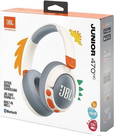 Наушники JBL Junior 470NC (белый/серый)