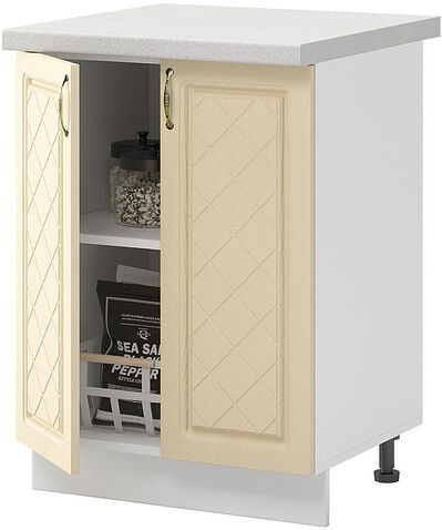 Шкаф напольный Mio Tesoro Модена ШН 600 (белый/дуб ваниль)