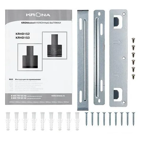 Кухонная вытяжка Krona Domenika 600 S (черный/нержавеющая сталь)